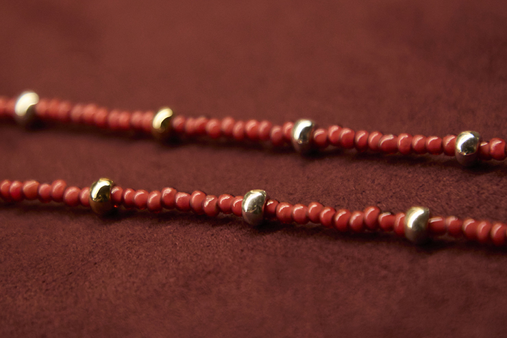Classic Eagle Turquoise & Red Glass Beads Necklace (Special)