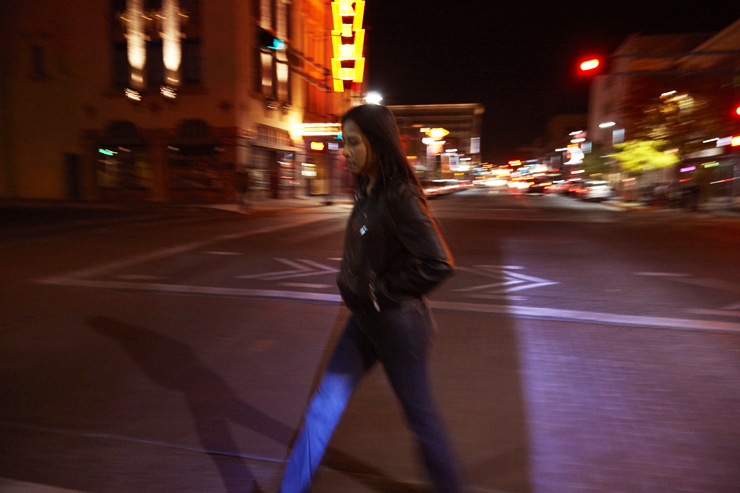 Navajo Girl in Down Town Albuquerque