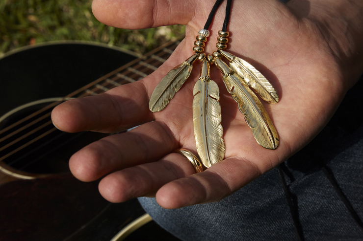 All 18K Eagle Head Plain Feather / Duane Betts