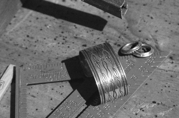 Stamp Bracelet / Triangle Ring / Metal Worker