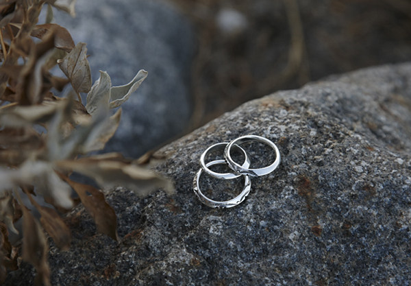 Rings / Triangle Repousse Leaf Bracelet