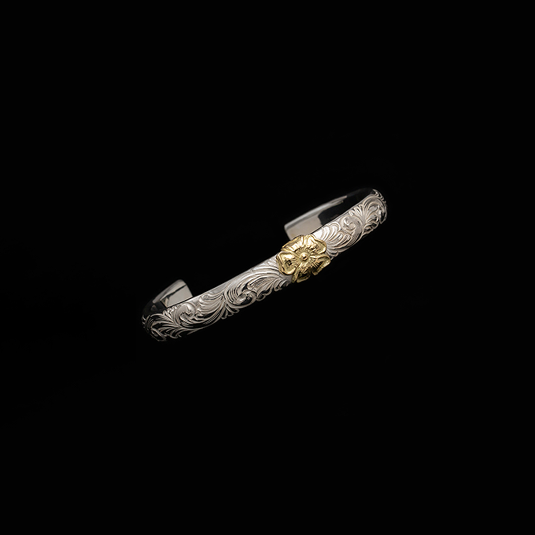 KARAKUSA ROSE BRACELET No. 184 (8mm, 18K GOLD ACCENT)