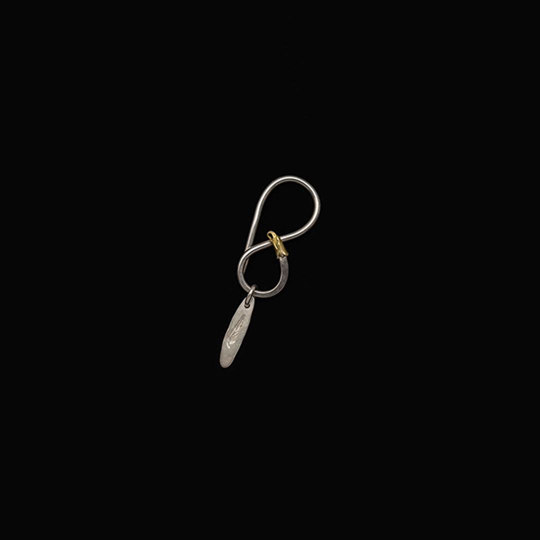 EAGLE HEAD KEY RING (18K GOLD ACCENT）