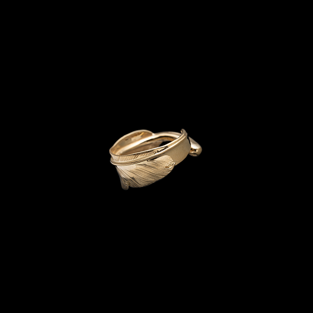 18K GOLD NATABANE FEATHER RING No. 31