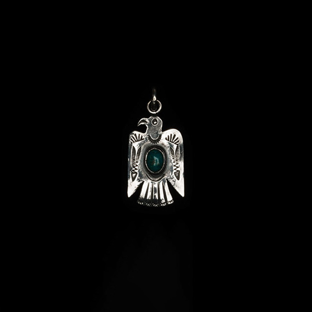 THUNDERBIRD PENDANT (ARROW, TURQUOISE)