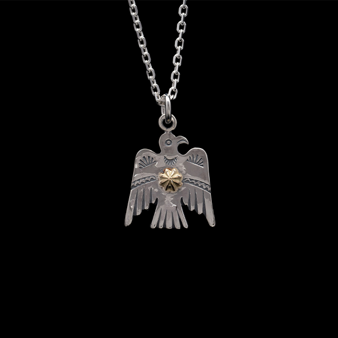 THUNDERBIRD PENDANT (18K GOLD SHELL)