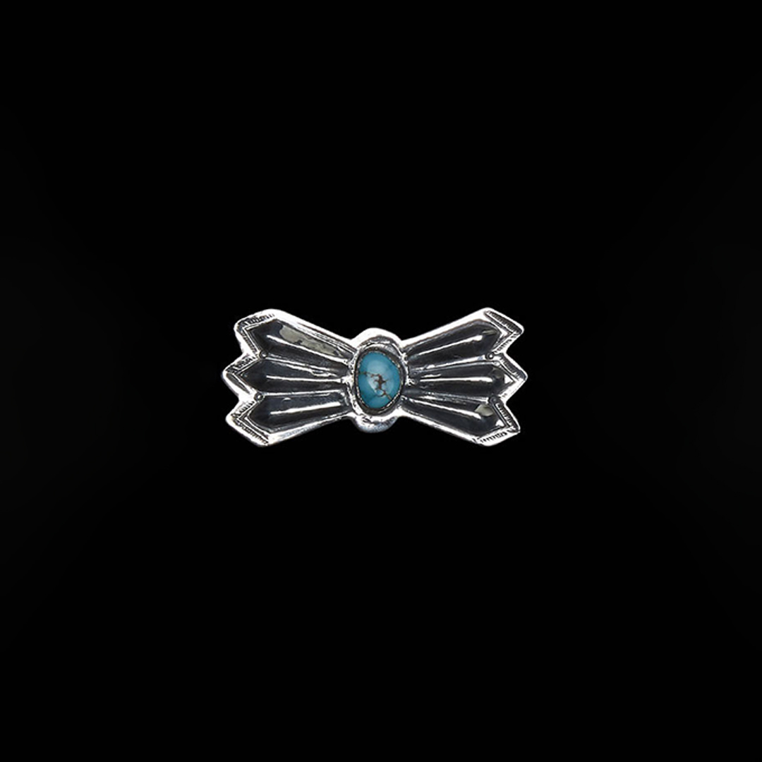 BUTTERFLY PIN (6 RHOMUS, TURQUOISE)