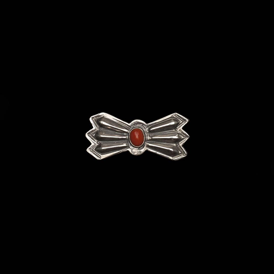 BUTTERFLY PIN (6 RHOMBUS, RED CORAL)