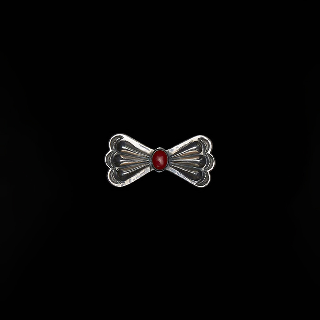 BUTTERFLY PIN (6 TEARDROPS, RED CORAL)